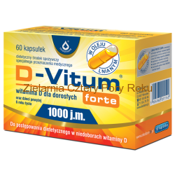 D-Vitum Forte 1000 j.m. Witamina D3 naturalna z lanoliny Oleofarm 60 kapsułek 